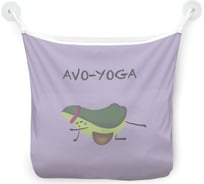 Органайзер для ванной - Сетка настенная на присосках для игрушек JoyArty "Авокадо на йоге", 39x33 см, tgb_385270