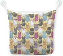 Органайзер для ванной - Сетка настенная на присосках для игрушек JoyArty "Стильные котики", 39x33 см, tgb_378649