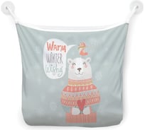 Органайзер для ванной - Сетка настенная на присосках для игрушек JoyArty "Теплые зимние пожелания", 39x33 см, tgb_182304