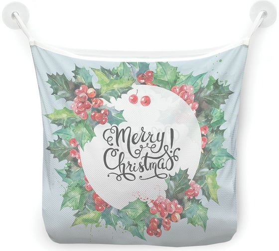 Органайзер для ванной - Сетка настенная на присосках для игрушек JoyArty "Омела на Рождество", 39x33 см, tgb_380826 1