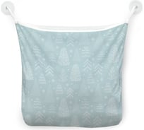 Органайзер для ванной - Сетка настенная на присосках для игрушек JoyArty "Зимние ели", 39x33 см, tgb_182114