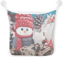 Органайзер для ванной - Сетка настенная на присосках для игрушек JoyArty "Снеговик ручной работы", 39x33 см, tgb_380837