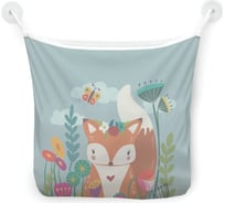 Органайзер для ванной - Сетка настенная на присосках для игрушек JoyArty "Лисенок спрятался в цветах", 39x33 см, tgb_385265