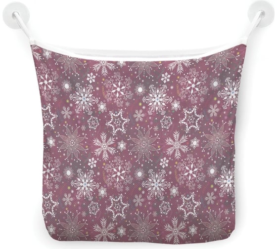 Органайзер для ванной - Сетка настенная на присосках для игрушек JoyArty "Яркие снежинки", 39x33 см, tgb_56538 1