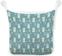 Органайзер для ванной - Сетка настенная на присосках для игрушек JoyArty "Снеговики в лесу", 39x33 см, tgb_380802