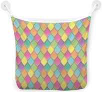 Органайзер для ванной - Сетка настенная на присосках для игрушек JoyArty "Радужная чешуя", 39x33 см, tgb_46609