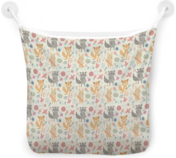 Органайзер для ванной - Сетка настенная на присосках для игрушек JoyArty "Милые лесные звери", 39x33 см, tgb_50004 1