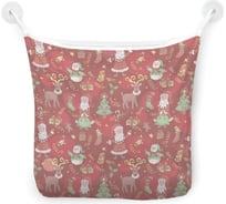 Органайзер для ванной - Сетка настенная на присосках для игрушек JoyArty "Дедушка Мороз с друзьями", 39x33 см, tgb_378415