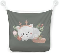 Органайзер для ванной - Сетка настенная на присосках для игрушек JoyArty "Котик с рожками", 39x33 см, tgb_380801