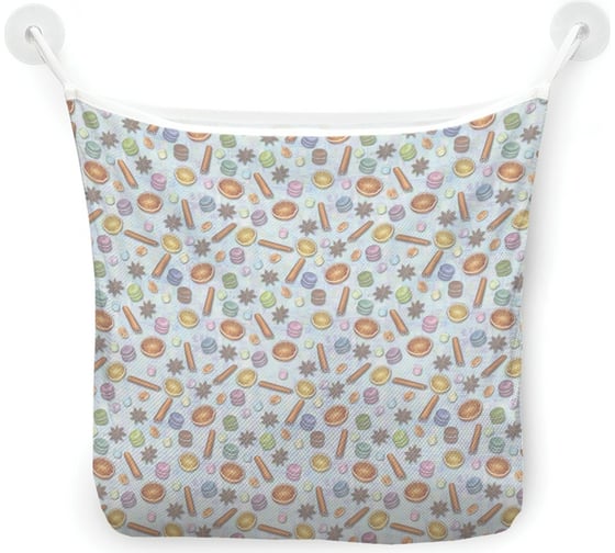 Органайзер для ванной - Сетка настенная на присосках для игрушек JoyArty "Сладости на Рождество", 39x33 см, tgb_380814 1