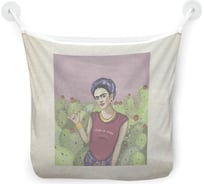 Органайзер для ванной - Сетка настенная на присосках для игрушек JoyArty "Тусовая Фрида в рамке", 39x33 см, tgb_378644