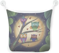 Органайзер для ванной - Сетка настенная на присосках для игрушек JoyArty "Совы ночью", 39x33 см, tgb_378656