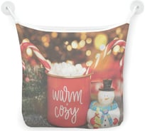 Органайзер для ванной - Сетка настенная на присосках для игрушек JoyArty "Какао с маршмеллоу", 39x33 см, tgb_380850