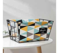 Корзина для хранения Доляна Рио 30х21х15,5 см, бирюзовый 5453887