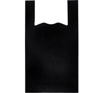 Пакет майка LAIMA 100 шт., 24+12x45, ПНД черный, 12 мкм, 700786