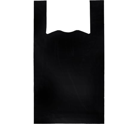 Пакет майка LAIMA 100 шт., 24+12x45, ПНД черный, 12 мкм, 700786