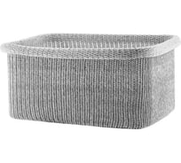 Прямоугольная плетеная корзина TODI текстильная, серая, размер M 700-612 806186227023
