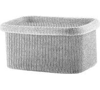 Прямоугольная плетеная корзина TODI текстильная, серая, размер S 700-613 806944552722