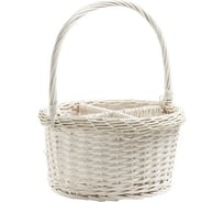 Плетеная круглая корзина с ручкой TODI размер 32х43 см 806568008489