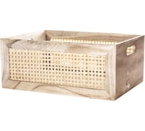 Корзина с бамбуковой вставкой TODI бежевая, размер L 700-723 806679725500