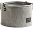 Войлочная круглая корзина с ручкой TODI серая, размер M, 24х16 см 806177525510 1