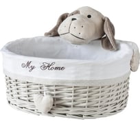 Овальная плетеная корзина с игрушкой TODI размер L 700-092 806713470787