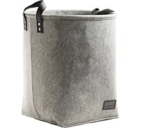 Войлочная корзина с ручкой TODI серая, размер XXL, 40х45 см 806517676647