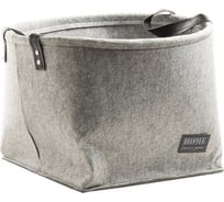 Войлочная корзина с ручкой TODI серая, размер L, 40х28 см 806662904949
