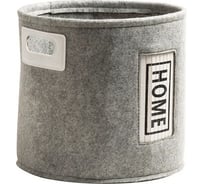 Войлочная круглая корзина TODI светло-серая, размер XS, 20х18 см 806243643645