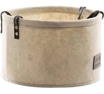 Войлочная круглая корзина с ручкой TODI белая, размер L, 28х18см 800-131 806652122244