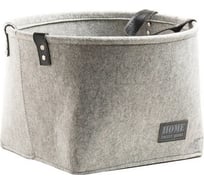 Войлочная корзина с ручкой TODI серая, размер M, 36х24 см 806791971686
