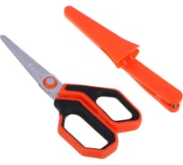 Ножницы универсальные ЕРМАК 12.5см, лезвия 3CR13, рукоятка ABS+TPR, защитный футляр, блистер 624-104