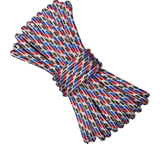 Шнур плетеный полипропиленовый ООО Оптхозторг 10 мм, 30 м, цветной 110030 1