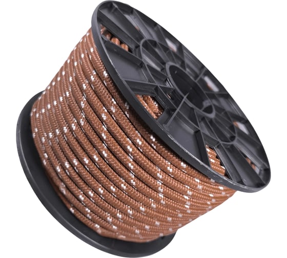 Шнур плетеный полипропиленовый ООО Оптхозторг 10 мм, 50 м, коричневый 110350 1