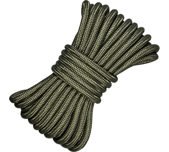 Шнур плетеный полипропиленовый ООО Оптхозторг 10 мм, 30 м, хаки 1100Х30 1