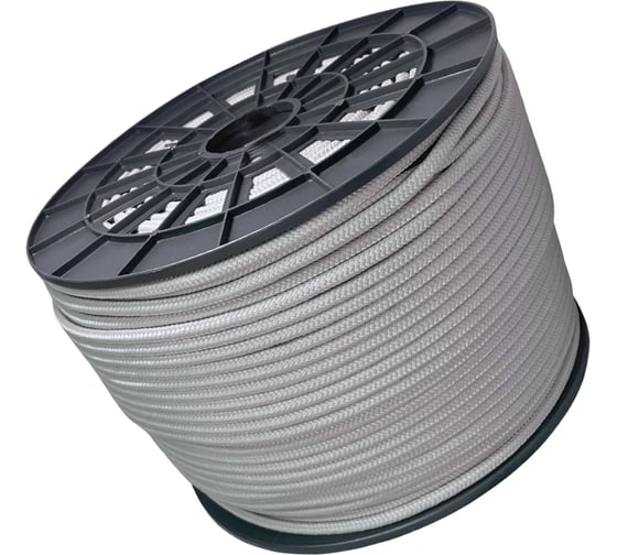 Шнур плетеный полипропиленовый ООО Оптхозторг 8 мм 300 м серый 1080С300 1