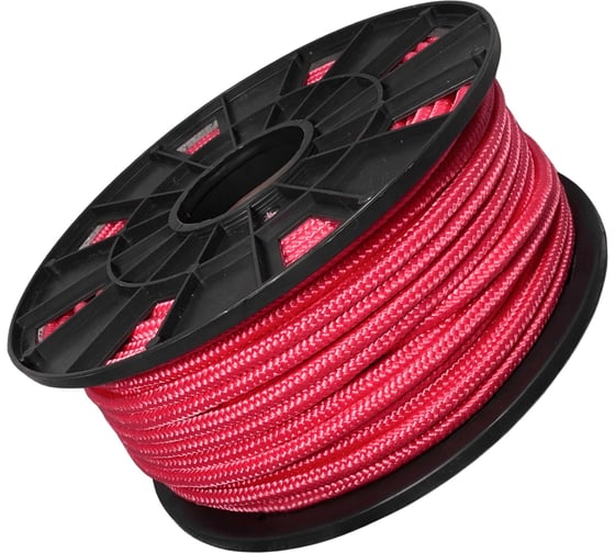 Шнур плетеный полипропиленовый ООО Оптхозторг 8 мм 50 м розовый 108950 1