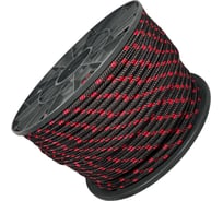 Шнур плетеный полипропиленовый ООО Оптхозторг 8 мм 100 м черно-красный 10817100