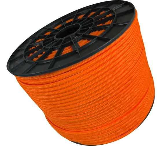 Шнур плетеный полипропиленовый ООО Оптхозторг 8 мм 300 м оранжевый 1080О300 1
