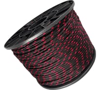 Шнур плетеный полипропиленовый ООО Оптхозторг 6 мм 200 м черно-красный 10617200