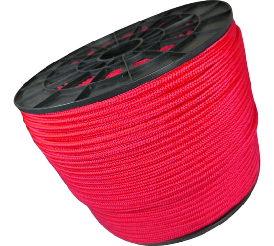 Шнур плетеный полипропиленовый ООО Оптхозторг 8 мм 300 м красный 1087300 1