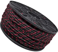 Шнур плетеный полипропиленовый ООО Оптхозторг 6 мм 100 м черно-красный 10617100