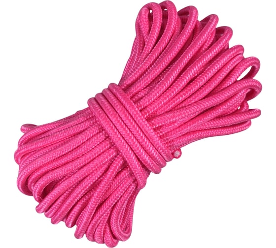 Шнур плетеный полипропиленовый ООО Оптхозторг 8 мм 30 м розовый 108930 1