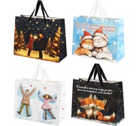 Пакет подарочный Золотая сказка, 26x13x32см, Love story, 12 шт., фольга, ассорти, 592445