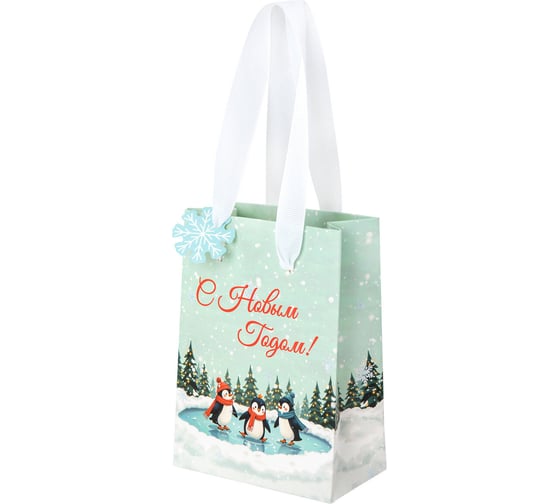 Пакет подарочный Золотая сказка 11х6х15 см Simple magic, 12 шт., ламинация, 592450 1