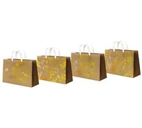 Пакет подарочный Золотая сказка набор 4 шт, 27х20х11 см, Shiny Kraft, фольга, 592436