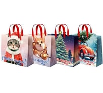 Пакет подарочный Золотая сказка 26х32х13см Без границ комплект 12 шт, ассорти, ламинация 592439