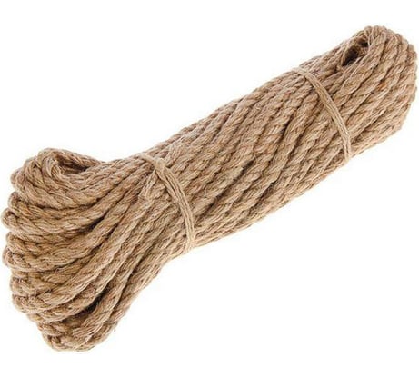Джутовая веревка Сибшнур д. 6 мм, моток 100 м 10017