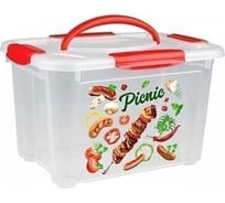 Универсальная коробка Econova с ручкой и декором, 5.5 л, бесцветный 433204701