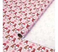 Бумага упаковочная мелованная Золотая сказка BIG SIZE Гномики, 0,7х10 м 592615